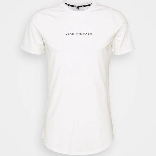 SQUATWOLF - Statement Tee - White - Extra Large - Gym T-shirts - Men's Workout Clothes