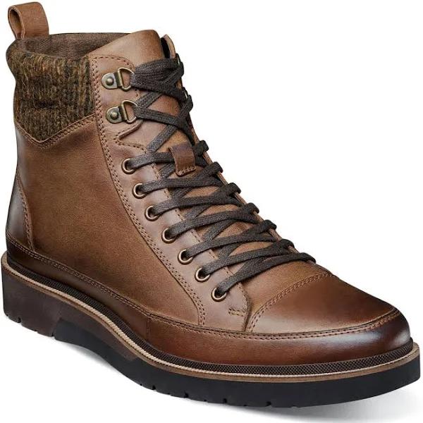 Stacy Adams Brown Chic Envoy Moc Toe Lace Up Boots