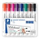Staedtler Lumocolor Whiteboard 351 Bullet Tip Marker, Assorted (Pack of 8)