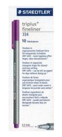 Staedtler Triplus Fineliner Pen 334 6 Violet Pack of 10