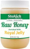Stakich Royal Jelly Enriched Raw Honey - 40 oz jar