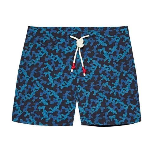 Standard - Dark Sapphire Current Drawcord Mid-length Swim Shorts