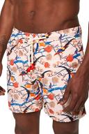 Standard - Rose Flight of Fantasy Mid-length Drawcord Swim Shorts