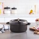 Staub Cast Iron Round Cocotte, 2.75-quart, Black Matte