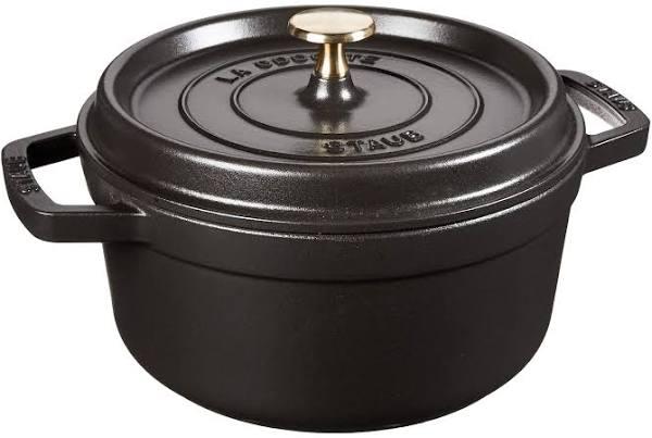 Staub Cast Iron Round Cocotte, 2.75-quart, Black Matte