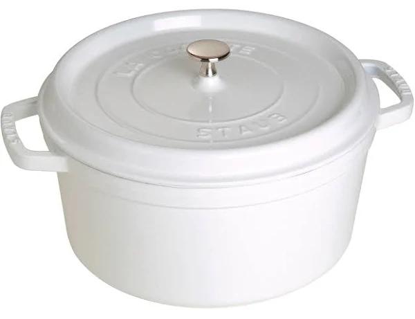 Staub White 7-Qt. Round Cocotte One-Size