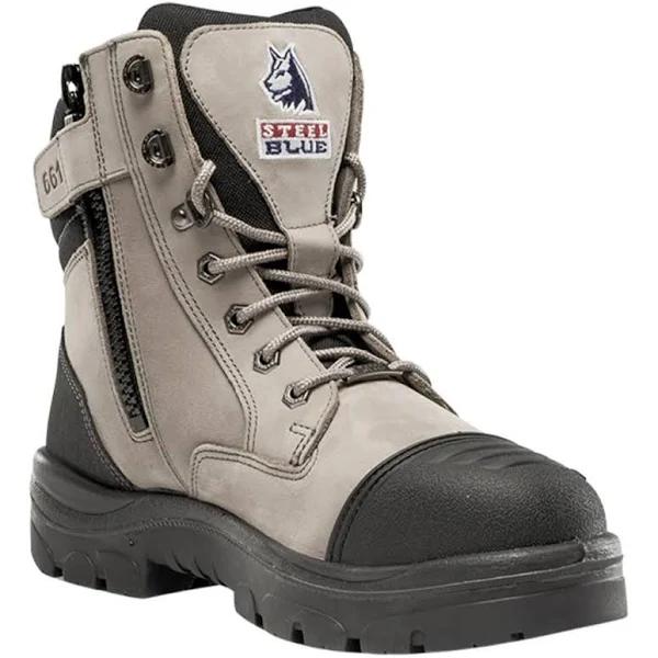Steel Blue Work Boots - Southern Cross Men's Zip Boot - Slate - AUS 13