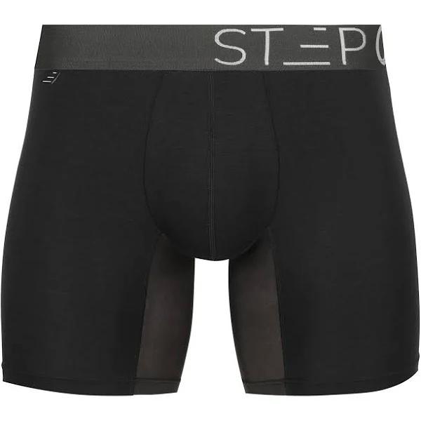 Step One Men's Bamboo Boxers with Fly Breathable Anti Chafe Moisture Wicking Underwear for Men