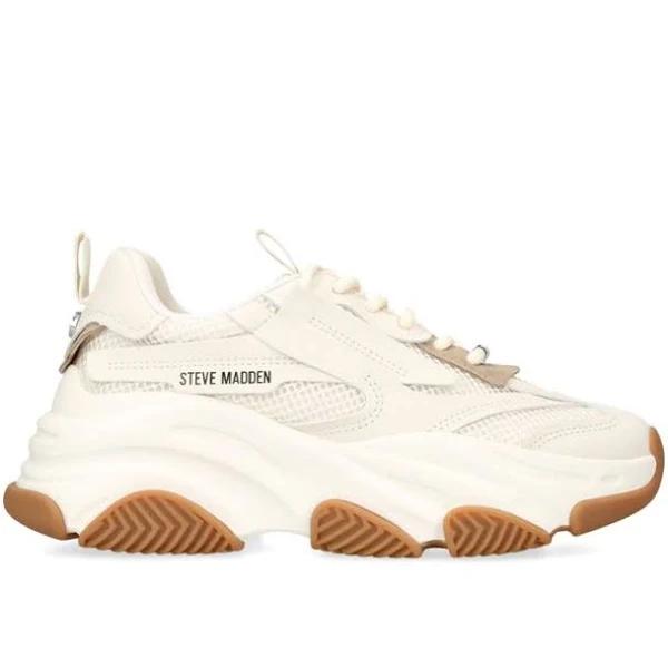 Steve Madden Lace-Up Possession Sneakers - Beige - 40