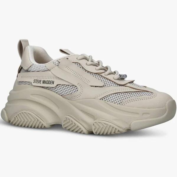Steve Madden Panelled Possession Low-Top Sneakers - Beige - 37