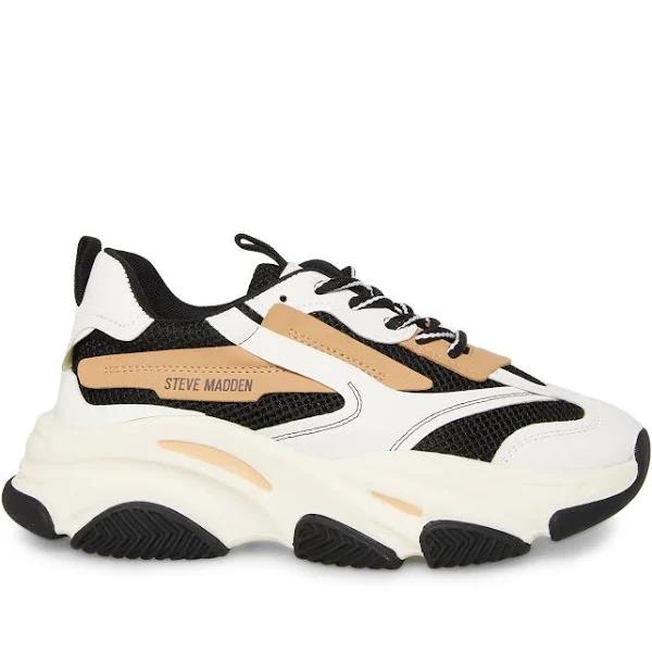Steve Madden Possession Chunky Faux Leather-blend Trainers - UK 5