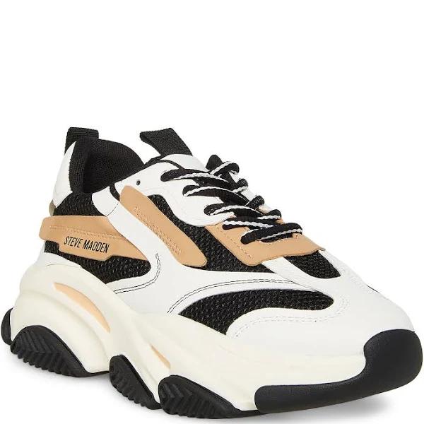 Steve Madden Possession Multi Panel Chunky Sneakers in Tan Mix
