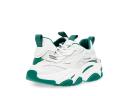Steve Madden Women's Possession Chunky Lace-Up Sneakers White/Green