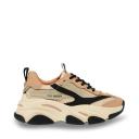 Steve Madden Women's Possession-E Sneakers, Khaki Black, Leather, Size 11