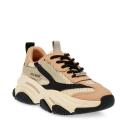 Steve Madden Women's Possession-E Sneakers, Khaki Black, Leather, Size 11