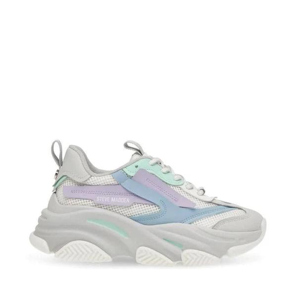Steve Madden Women's Possession Sneakers, Blue Grey, Size 7
