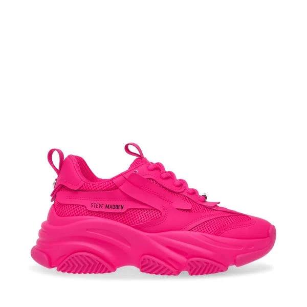 Steve Madden Women's Possession Sneakers, Bright Fuchsia, Size 10