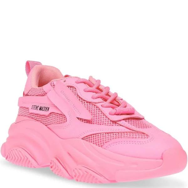Steve Madden Women's Possession Sneakers, Hot Pink, Size 9