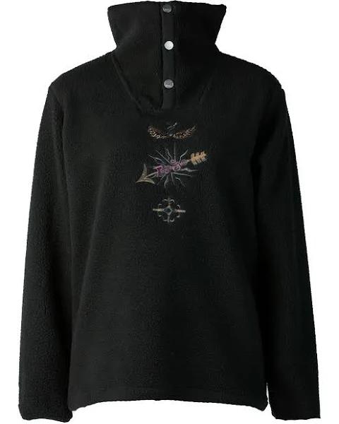 Stevie Funnel Neck True Black / M