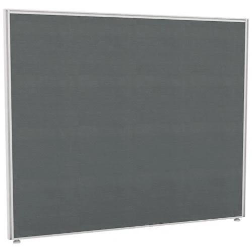 Stilford Screen 1500 W x 1400 H mm White Frame Grey Fabric