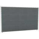 Stilford Screen 1800 W x 1400 H mm Black Frame Grey Fabric