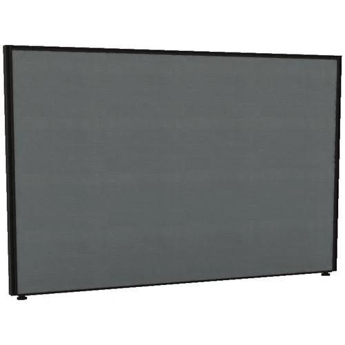 Stilford Screen 1800 W x 1400 H mm Black Frame Grey Fabric
