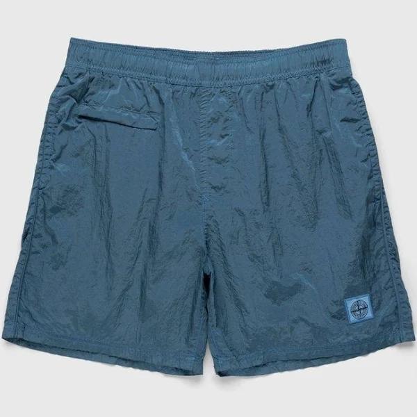 Stone Island Men, Logo swim trunks, Blue, XXL, Shorts, Materialmix