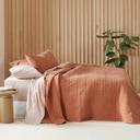 Stonewashed Cotton Paprika Quilted Coverlet Separates - Queen/King
