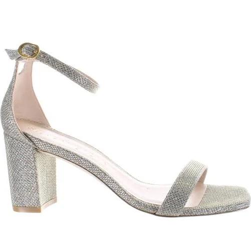Stuart Weitzman 75mm Nudist Curve Block Sandals
