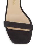 Stuart Weitzman 75mm Nudist Curve Block Sandals | Black | Size 6 | Shopbop