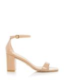 Stuart Weitzman 75mm Nudist Curve Block Sandals | Black | Size 6 | Shopbop