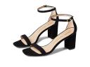 Stuart Weitzman 75mm Nudist Curve Block Sandals | Black | Size 6 | Shopbop