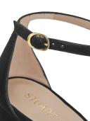 Stuart Weitzman 75mm Nudist Curve Block Sandals | Black | Size 6 | Shopbop