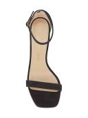 Stuart Weitzman 75mm Nudist Curve Block Sandals | Black | Size 6 | Shopbop