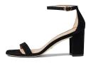 Stuart Weitzman 75mm Nudist Curve Block Sandals | Black | Size 6 | Shopbop
