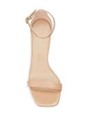 Stuart Weitzman Nudistcurve 75 Block Sandals | Tan | Size 5 | Shopbop