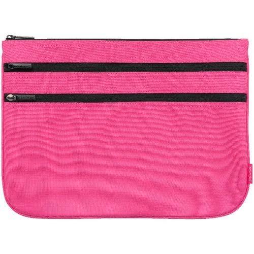 Studymate Recycled Triple Zip Pencil Case Pink