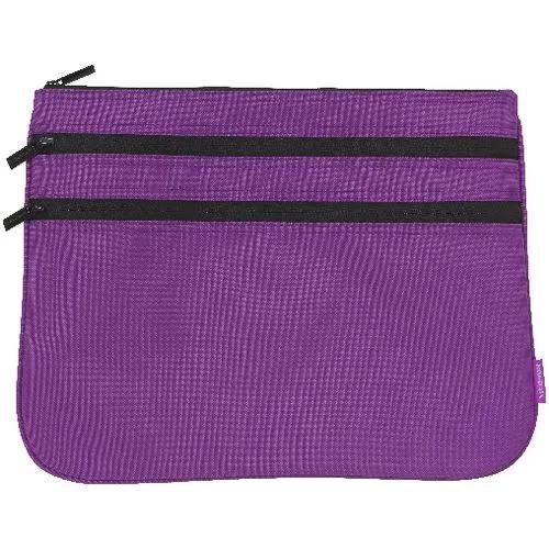 Studymate Recycled Triple Zip Pencil Case Purple