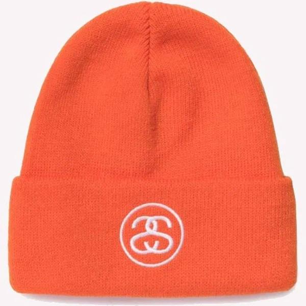 Stussy Graffiti Rib Knit Beanie Apricot