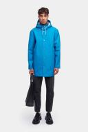 Stutterheim Men's Stockholm Raincoat in Mosaic Blue, Size L | End Clothing