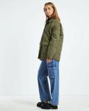 Subtitled Womens Dixon Ripstop Quilted Jacket Olive Green Size XL