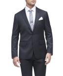 Suit Jackets Euro Tailored Fit Suit Jacket Charcoal Dobby