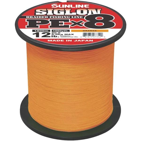 Sunline Siglon PEx8 Braid Line 1800m Orange