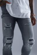 Super Skinny All Over Rip and Repair Jeans