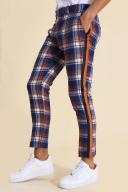 Super Skinny Check Taped Tailored Trouser