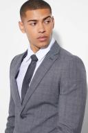 Super Skinny Single Breast Check Suit Jacket