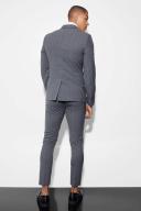 Super Skinny Single Breast Check Suit Jacket