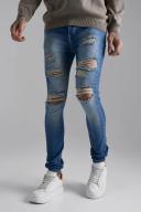 Super Skinny Stacked Jeans With rips