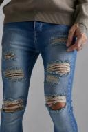 Super Skinny Stacked Jeans With rips