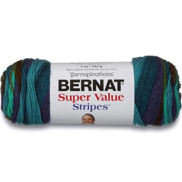 Super Value Stripes Yarn Jungle Green